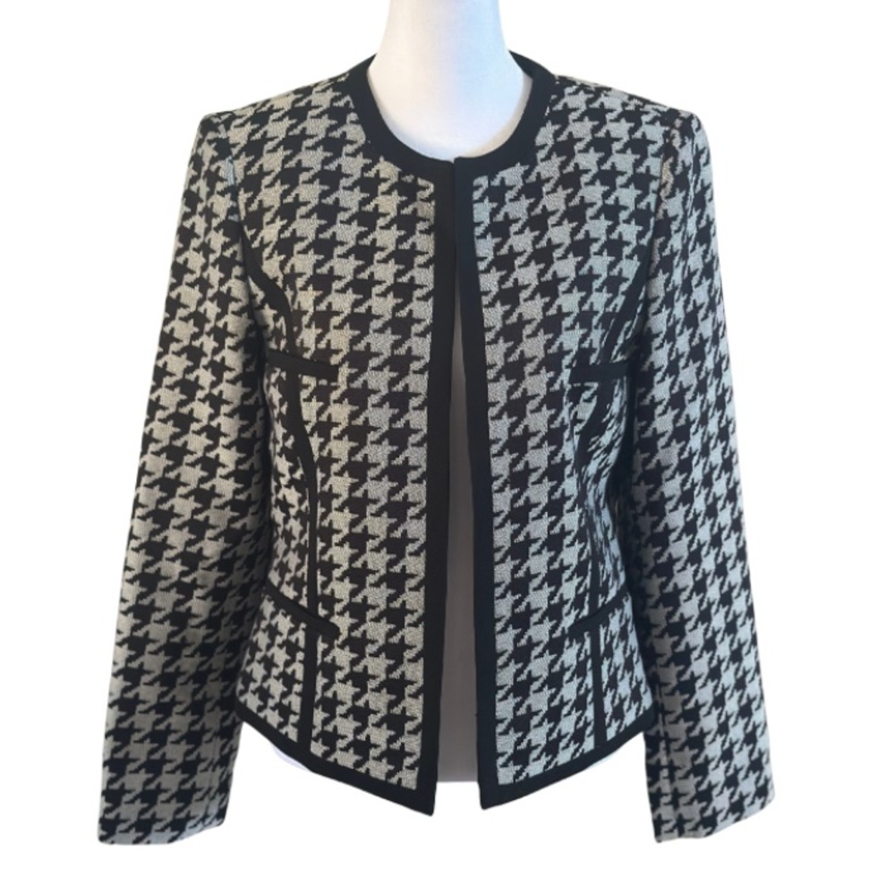 Jones Studio Houndstooth Blazer Jacket